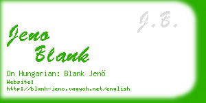 jeno blank business card